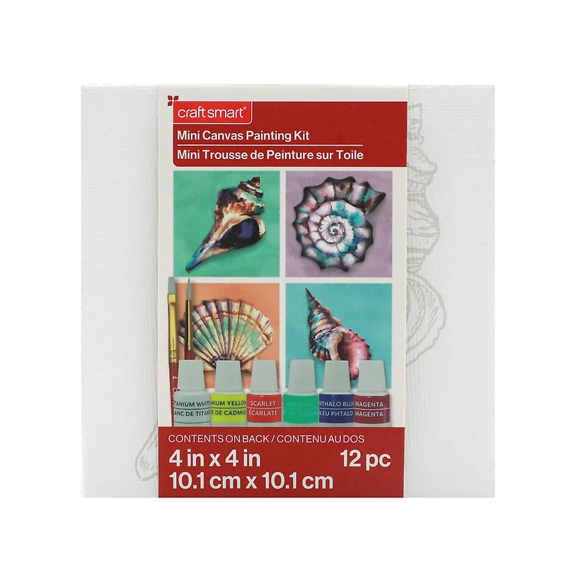 4" x 4" Seashell Canvas Painting Kit by Craft Smart®