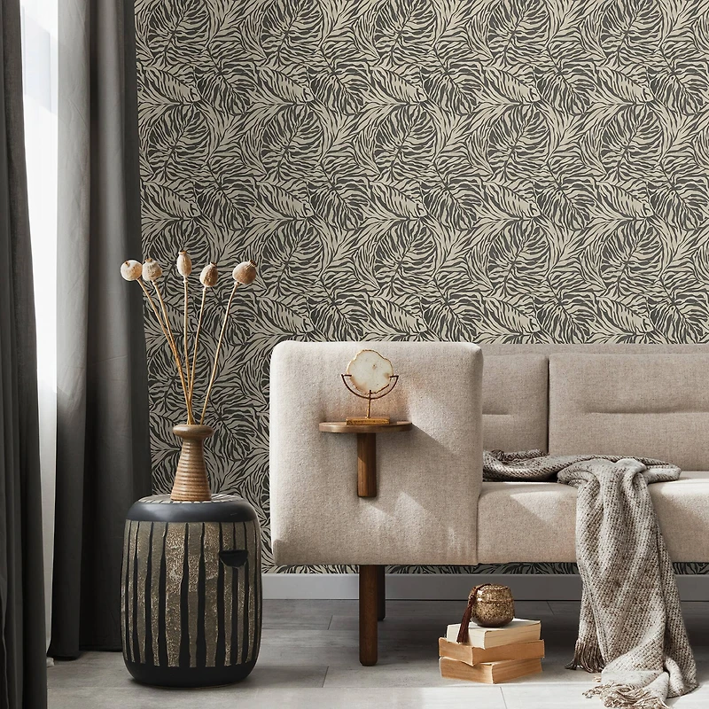 Tommy Bahama Zebra Leaf Peel & Stick Wallpaper