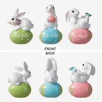 Glitzhome® 4.5" Easter Bunny Table Décor Set