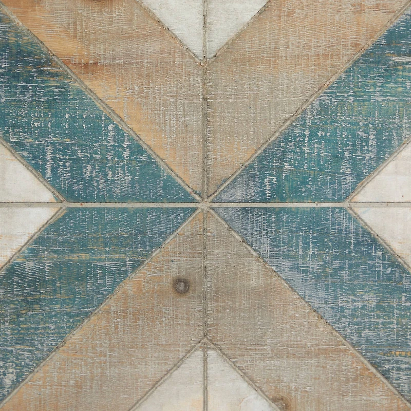 Grey Farmhouse Abstract Wood Wall Decor, 23" x 46"