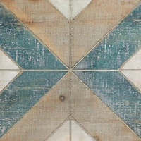 Grey Farmhouse Abstract Wood Wall Decor, 23" x 46"