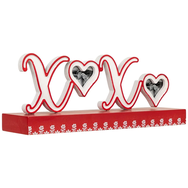 12" Valentine's Day Heart & Floral "XOXO" Photo Frame 