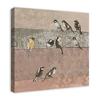 Collage Bird Patchwork 30" x 30" Canvas Wall Art
