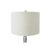 Hello Honey® 28.7" Faceted Aged Pewter Metal Column Table Lamp