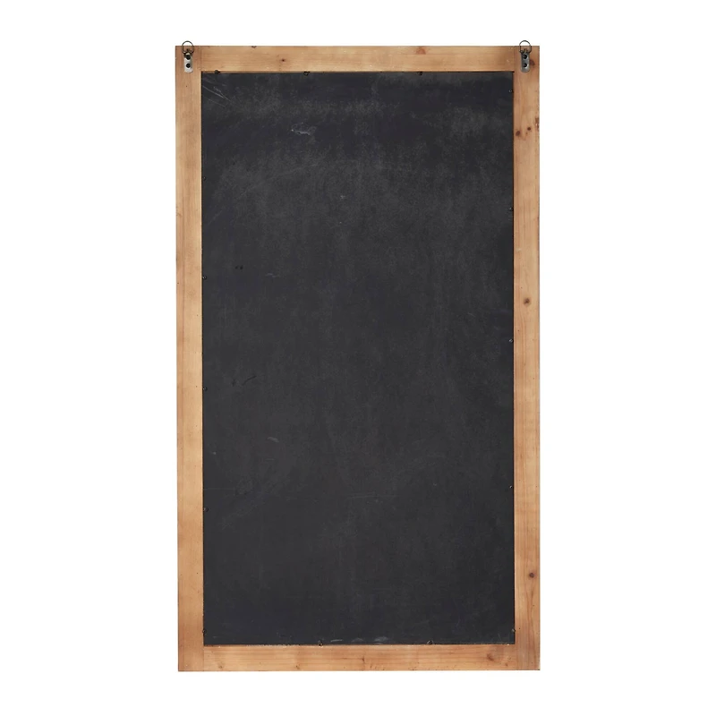 48" Light Brown Boho Style Wood Wall Mirror