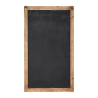 48" Light Brown Boho Style Wood Wall Mirror