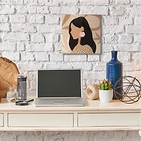 Stupell Industries Woman With Peach Earring Canvas Wall Art