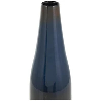 20.25" Blue & Brown Ombre Metal Vase