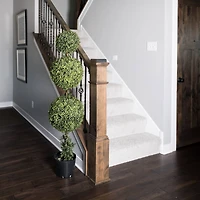 4ft. Artificial Triple Ball Green Boxwood Topiary