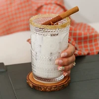 Kate Aspen® 13oz. Beaded Floral Clear Drinking Glasses, 6ct.