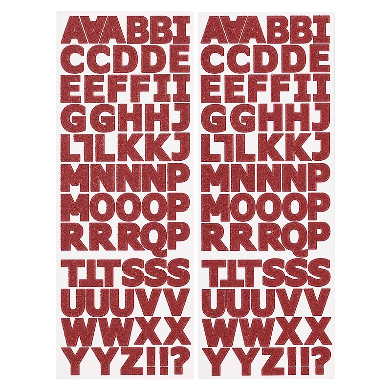 Red Glitter Alphabet Stickers by Recollections™