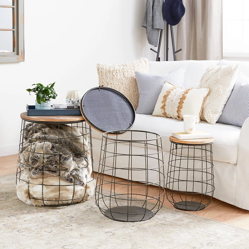 Brown Farmhouse Storage Basket Set