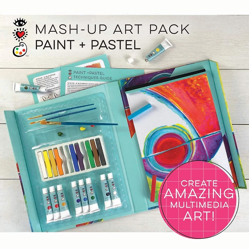 Bright Stripes Paint & Pastel Mash Up Art Pack