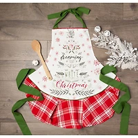 DII® White Christmas Tree Ruffle Apron