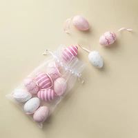 Glitzhome® Blue & Pink Easter Plastic Eggs, 24ct.