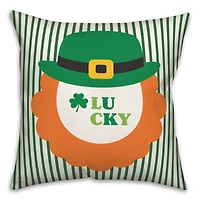 Leprechaun Lucky 18" x 18" Throw Pillow