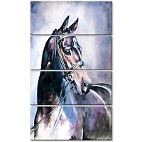 Designart - Black Horse with Bridle