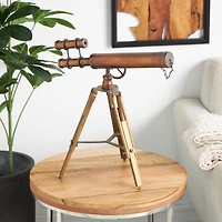 18" Brass Metal Telescope Decoration