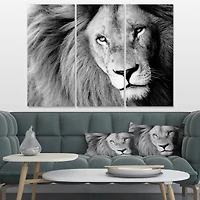 Designart - Lion Head in Grey