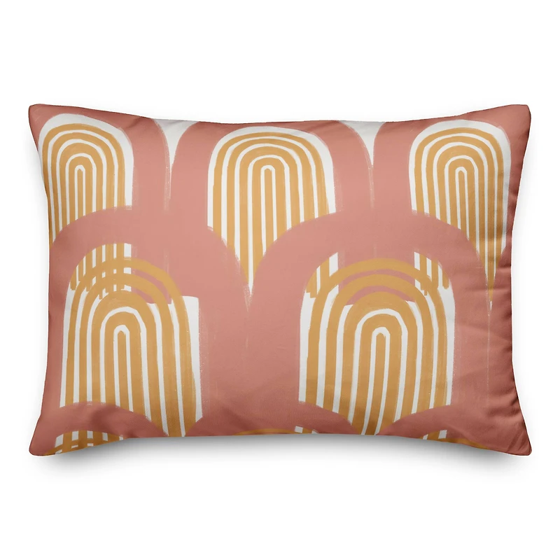Bright Golden Arches Throw Pillow