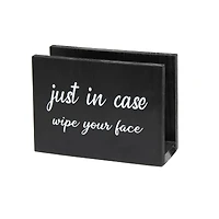 Elegant Designs™ Napkin Holder and Cup Holder Set with Black with White Script