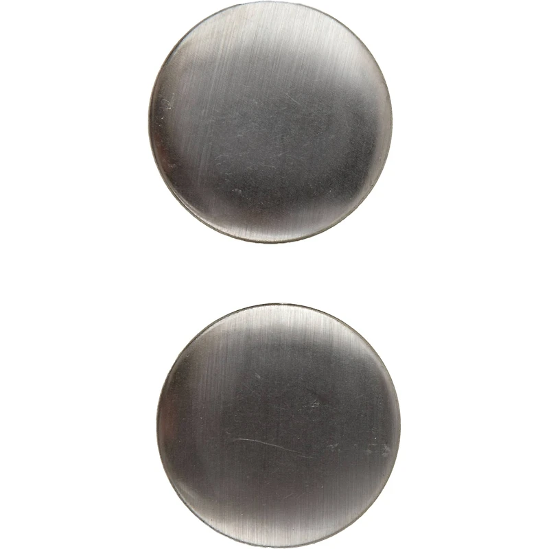 LaMode 7/8" Brushed Silver Shank Buttons, 2ct.