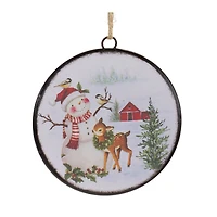 Woodland Snowman Disc Ornament Set