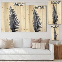 Designart - Tropical Blue Watercolour Leaves II