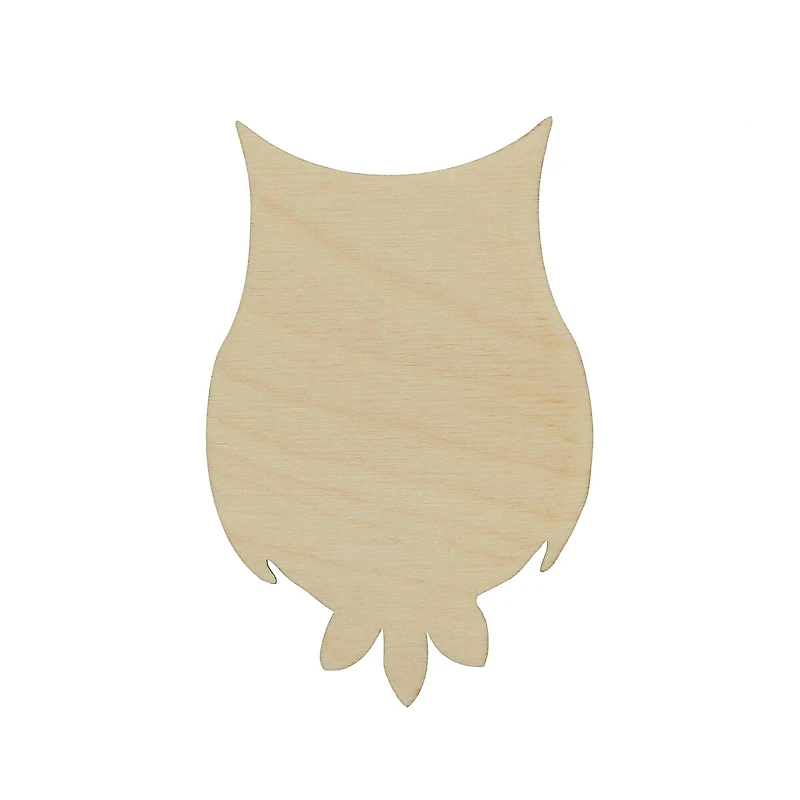 Essentials by Leisure Arts 24 Pack 2.38" x 3.75" Owl Flat Wood Shape