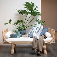 Hello Honey® Stonewashed Blue & Cream Ikat Pattern Pillow