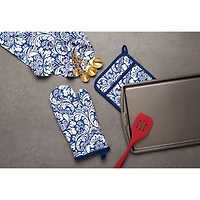 DII® Nautical Blue Damask Dishtowel, 2ct.