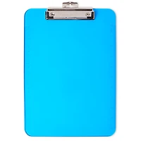 Charles Leonard Neon Blue Letter Size Plastic Clipboard, 6ct.