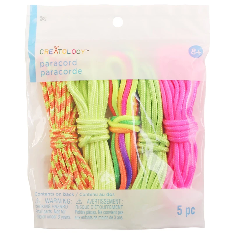 8ft. Neon Paracords by Creatology™, 5ct.