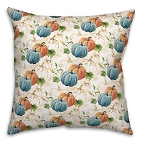 Blue & Orange Pumpkin Pillow