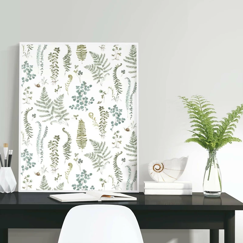 RoomMates White Fern Study Peel & Stick Wallpaper