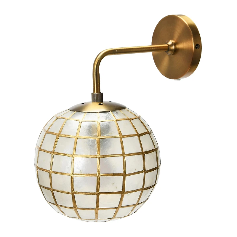 Hello Honey® 13" Metal Princess Capiz Wall Lamp