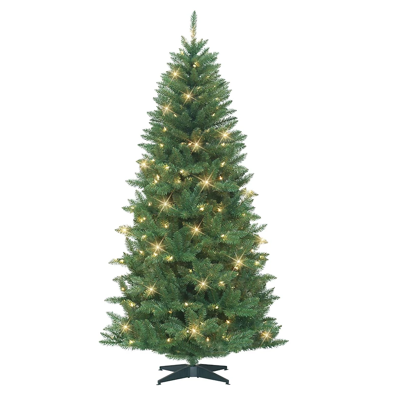 7ft. Pre-Lit Carson Artificial Pine Tree, Clear Lights