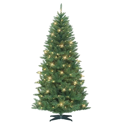 7ft. Pre-Lit Carson Artificial Pine Tree, Clear Lights