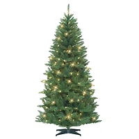 7ft. Pre-Lit Carson Artificial Pine Tree, Clear Lights