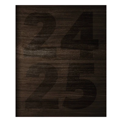 TF Publishing 2024-2025 Medium Walnut Wood Monthly Planner