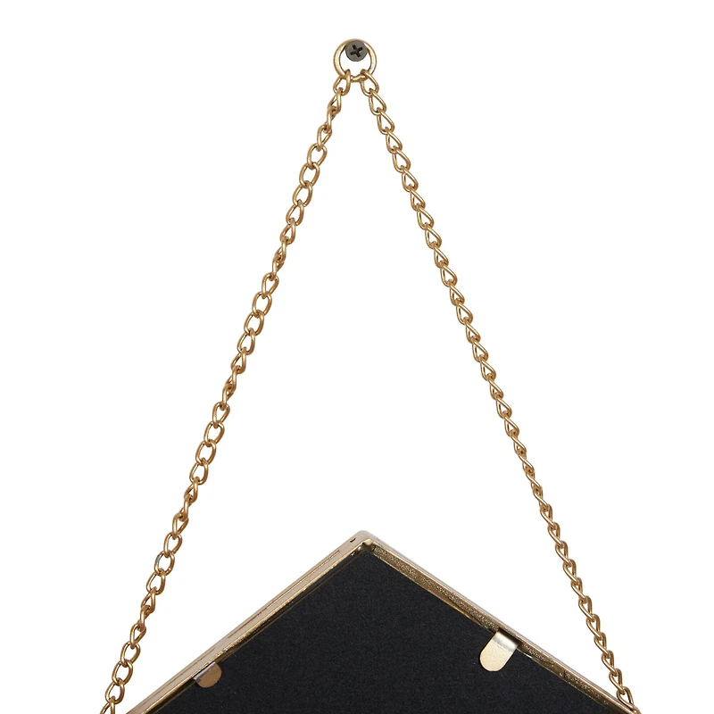 Set of 3 Gold Metal Farmhouse Wall Mirror, 9" x 27"