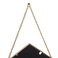 Set of 3 Gold Metal Farmhouse Wall Mirror, 9" x 27"