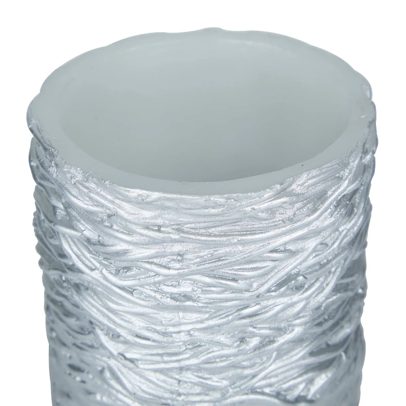 Silver Traditional Flameless Candle Set