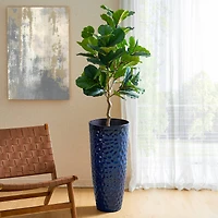 Glitzhome® 31" Eco-Friendly Honeycomb Textured Tall Plastic Planters