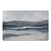 18" x 27" Abstracted Blue Mountainscape Floor Mat