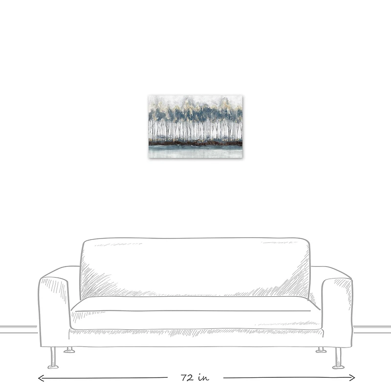 Birch Treescape 24" x 16" Canvas Wall Art