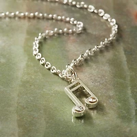 Charmalong™ Silver Plated Crystal Music Charm by Bead Landing™