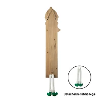 Glitzhome® 4.5ft. Wooden Snowman Porch Sign with Fabric Dangling Legs