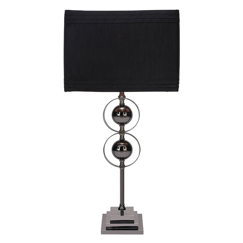 25" Black Metal Modern Table Lamp, 2ct.