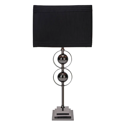 25" Black Metal Modern Table Lamp, 2ct.